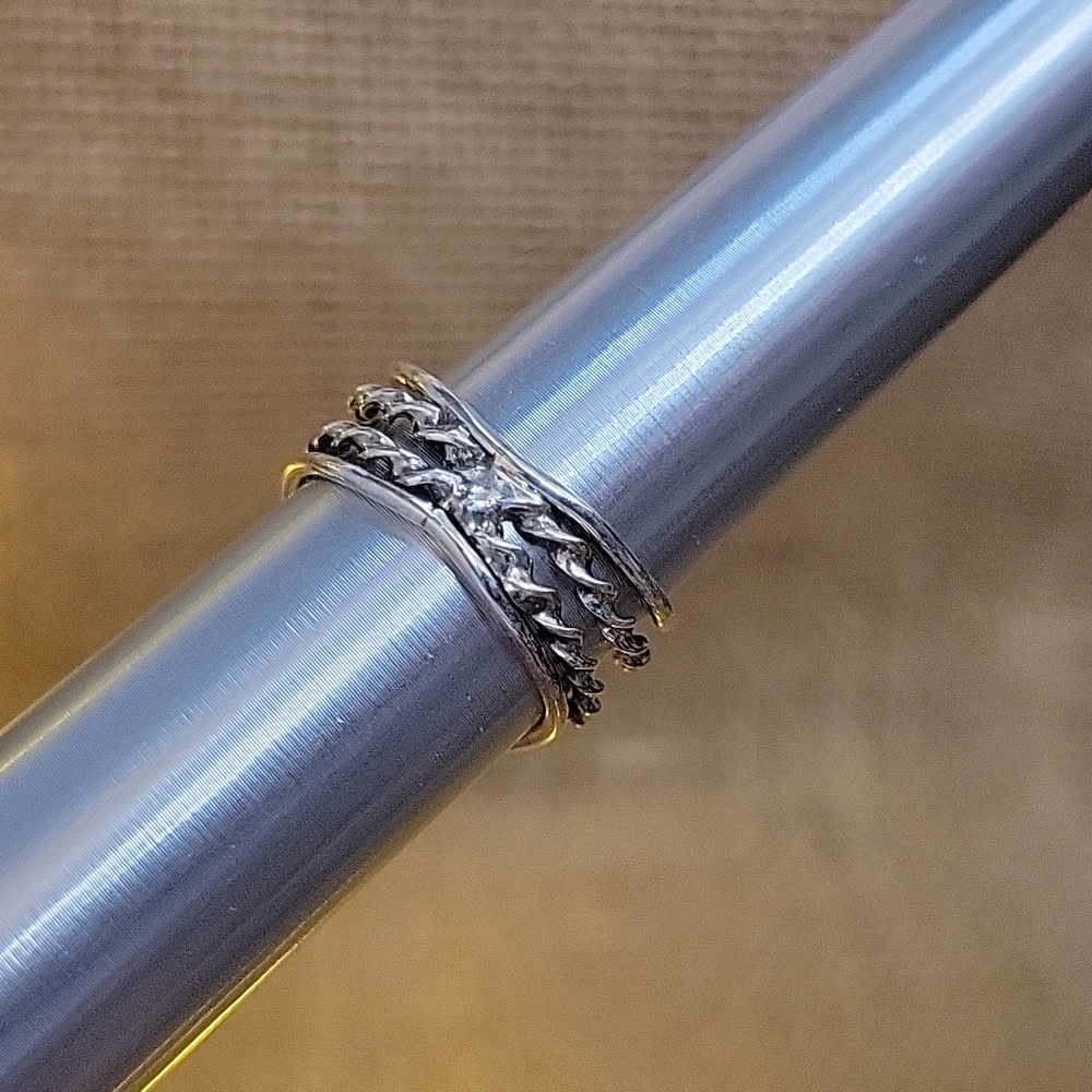 MYSTIC TOPAZ TWISTED STERLING RING - Picture 8 of 10